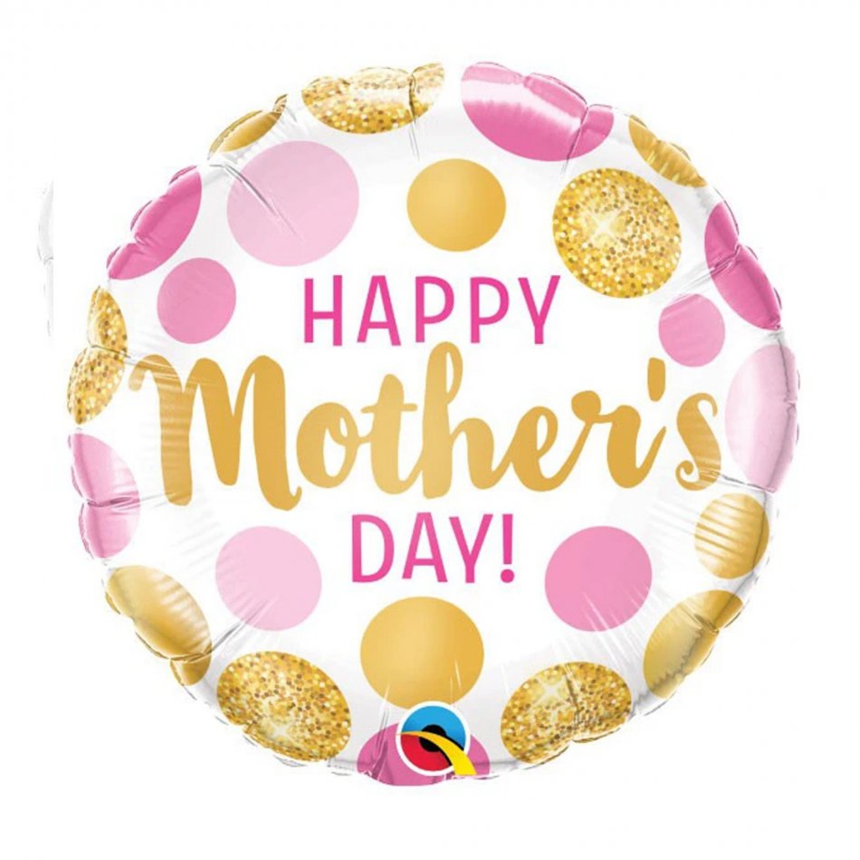 Mother's Day Pink & Gold Dots