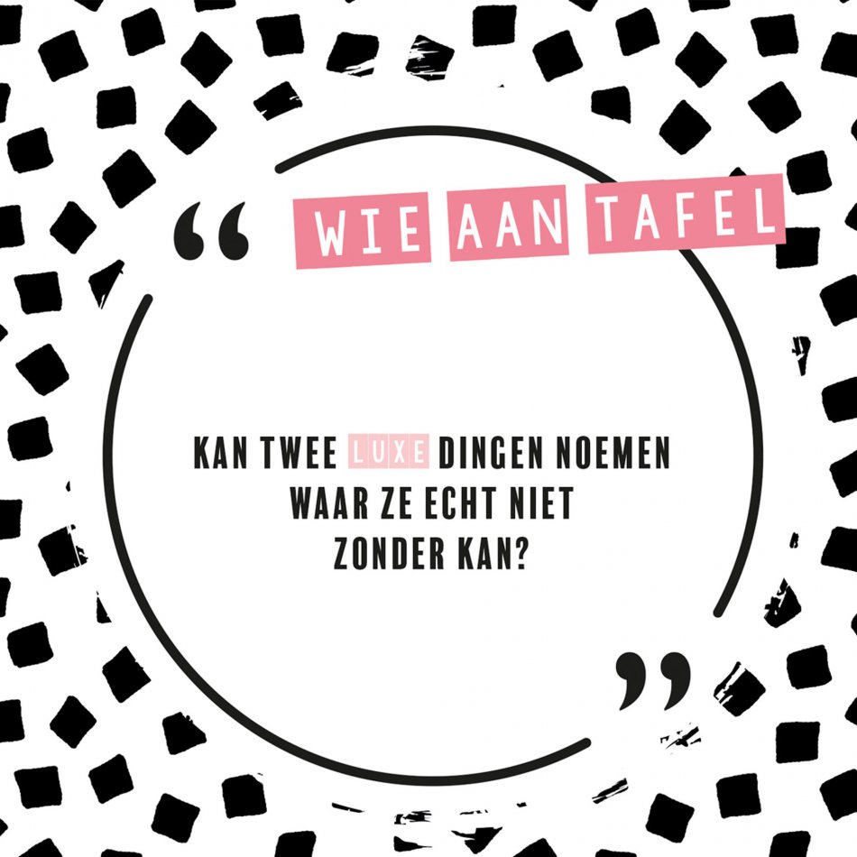 Wie aan tafel? Vriendinnen