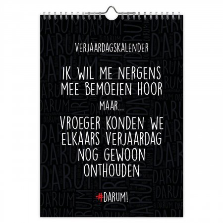 Verjaardagskalender 18x25 cm