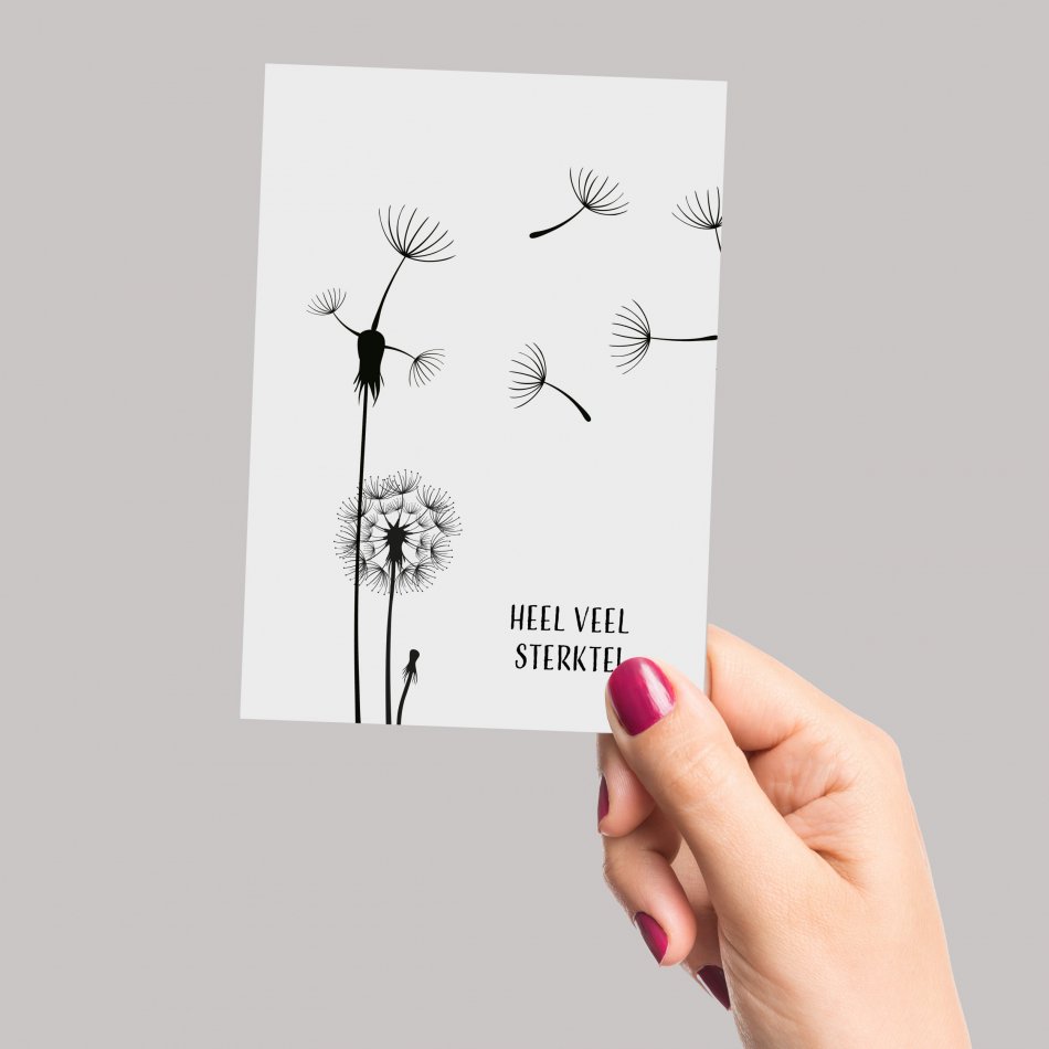 Kaart Condoleance Dandelion