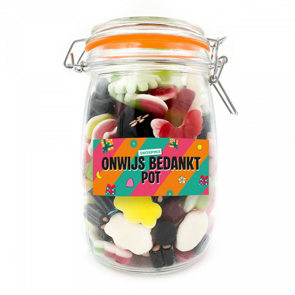 Snoeppot weck Onwijs bedankt Pot