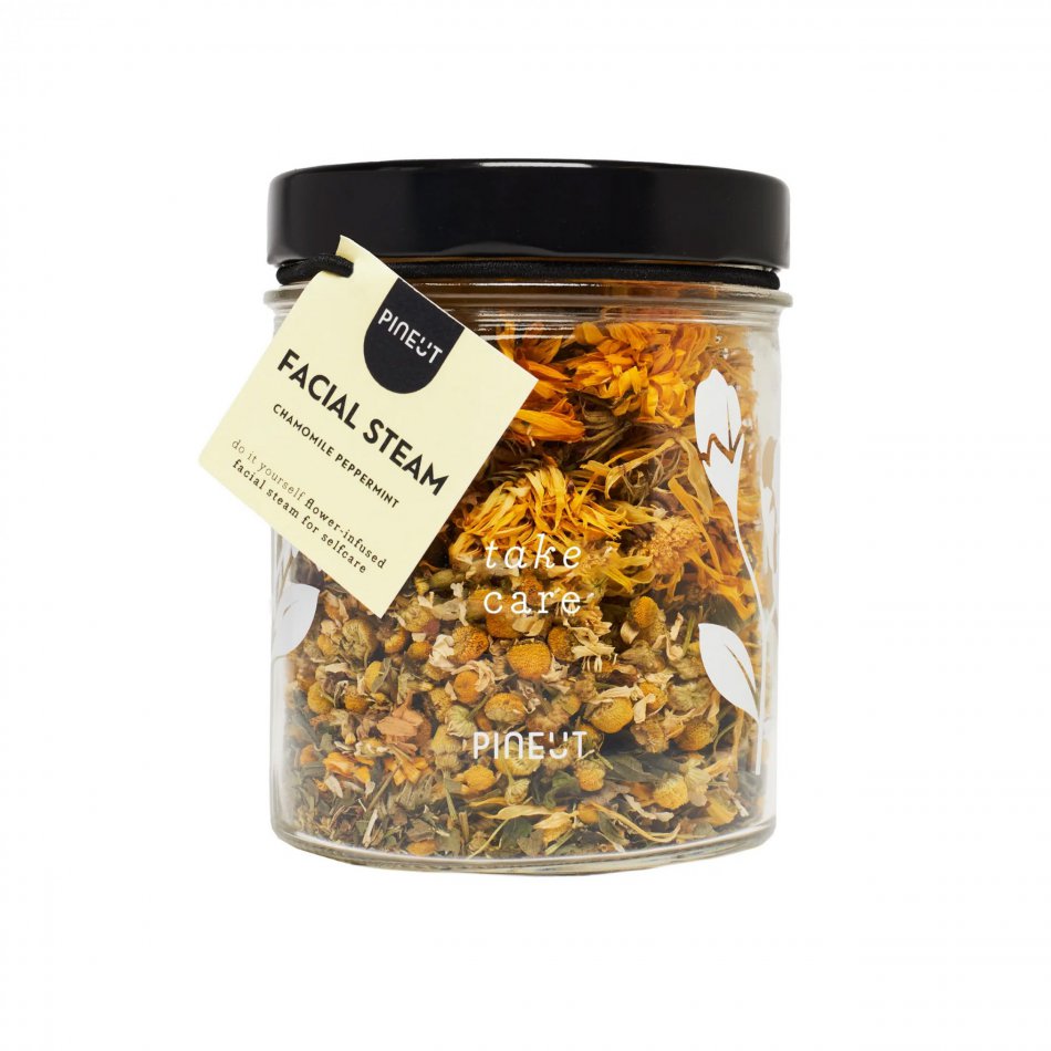 Pineut Facial Steam jar hamomile Peppermint